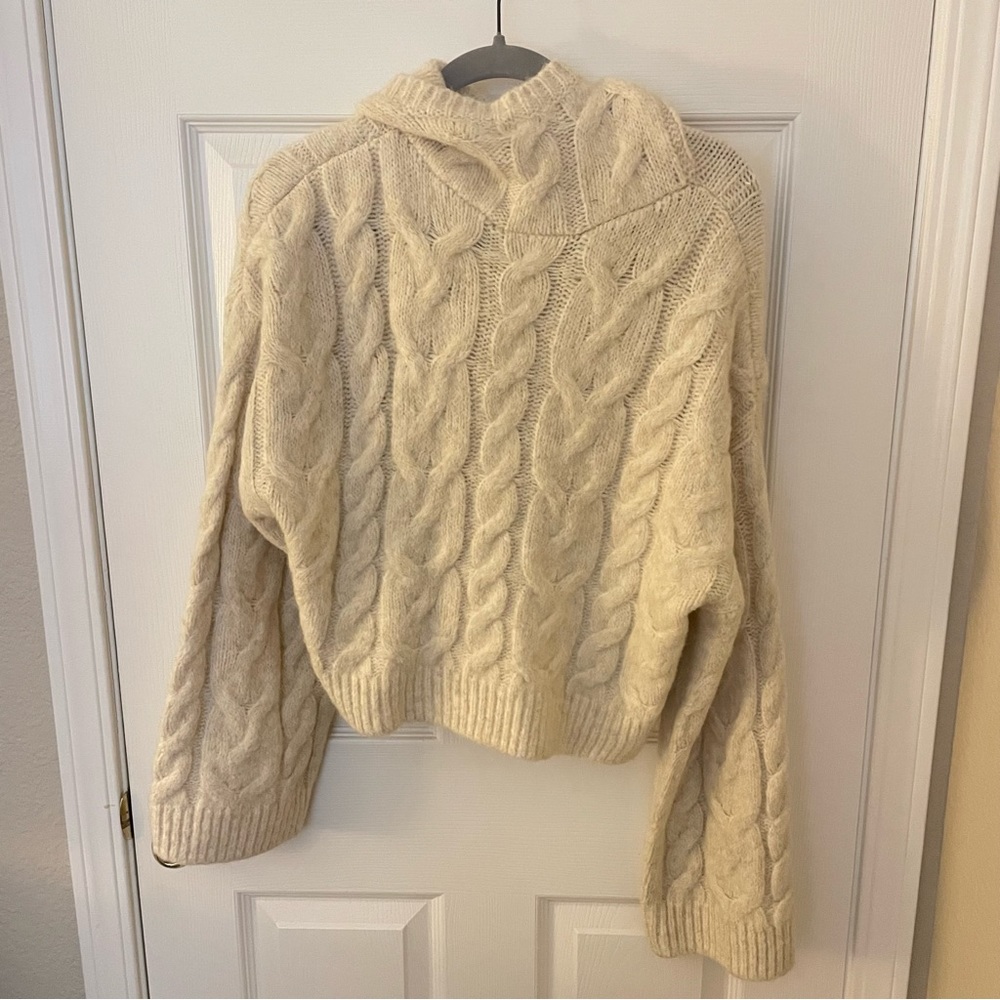 Zara hooded knit sweater